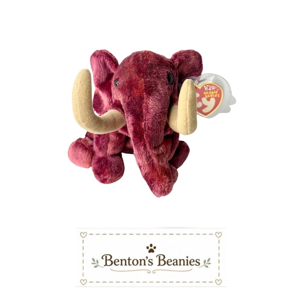 Colosso the Mammoth Ty Beanie Baby | Prehistoric Plush Pal 🦣 | Mint Heart Tag ⭐ - Picture 5 of 6